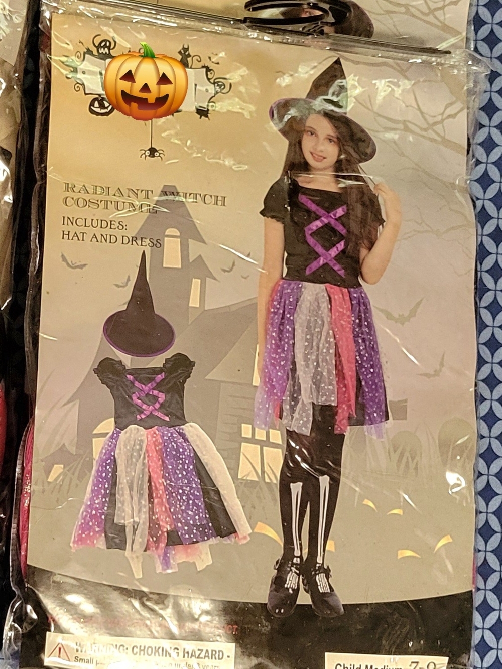 Radiant Witch Kids Costume - Black with Purple & Pink Accents